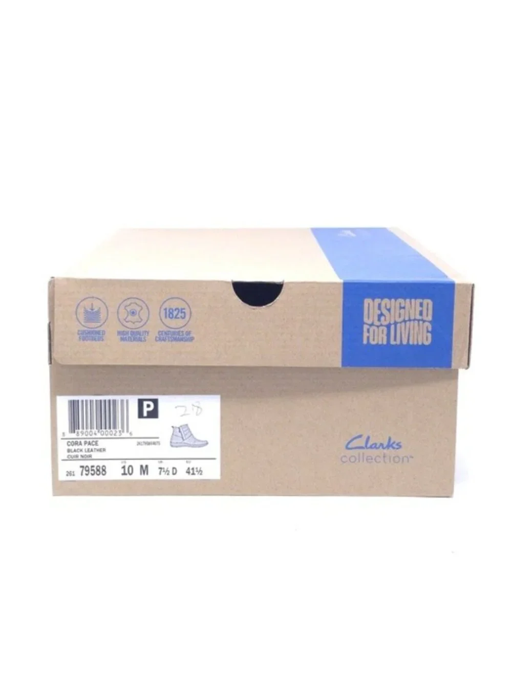 New Clarks Collection Cora Pace Ankle Boot Black Leather Medium